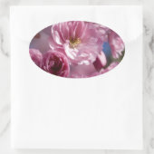 Blüten Ovaler Aufkleber (Tasche)