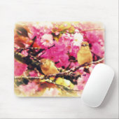 Blüten-Piepmätze Mousepad (Mit Mouse)