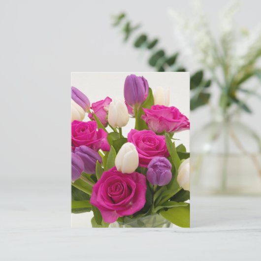 Blüten Postkarte (Stehend Vorderseite)