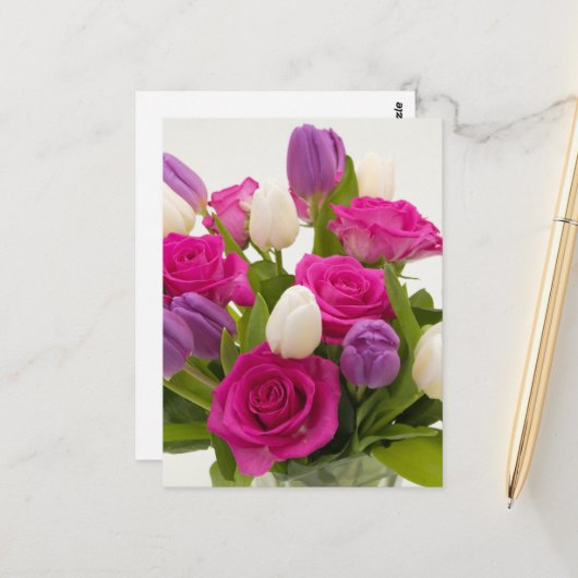 Blüten Postkarte (Vorderseite/Rückseite Beispiel)