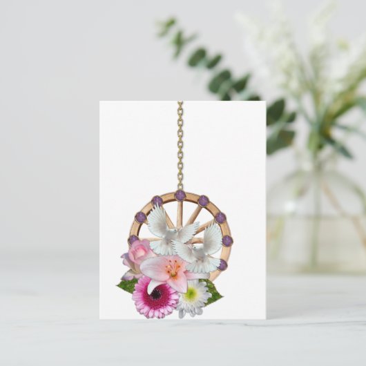Blüten Postkarte (Stehend Vorderseite)