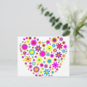 Blüten Postkarte (Stehend Vorderseite)