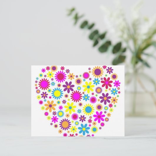 Blüten Postkarte (Stehend Vorderseite)