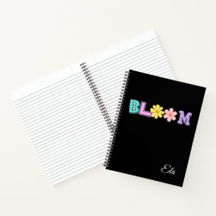 Blüten-Retro-Pastell-Blumen-Personalisiertes Notiz Notizblock