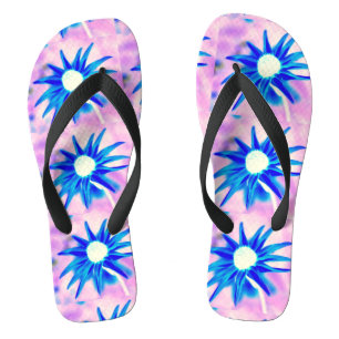 Blüten rosa Design Badesandalen