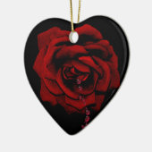 Bluten-Rose Keramik Ornament (Links)