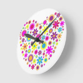 Blüten Runde Wanduhr (Winkel)