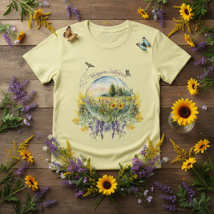 Blüten-Sammler Wildblumenwiese Kristallkugel T-Shirt