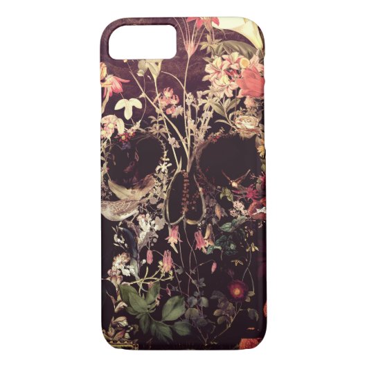 Blüten-Schädel Case-Mate iPhone Hülle (Rückseite)