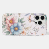 Blüten & Schmetterlinge iPhone Hülle (Rückseite (Horizontal))