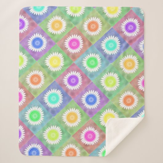 Blüten Sherpa Blanket Sherpadecke (Vorderseite)