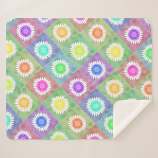 Blüten Sherpa Blanket Sherpadecke (Vorderseite (Horizontal))