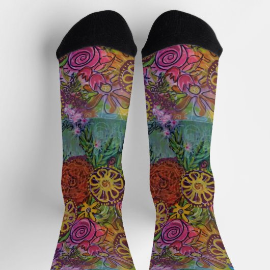 Blüten Socken (Oben)