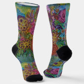 Blüten Socken (Gewinkelt)
