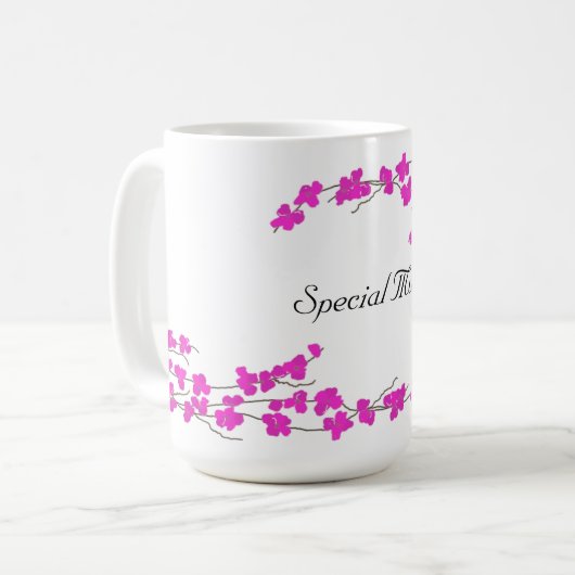 Blüten - Sondersummen Kaffeetasse (Vorderseite Links)