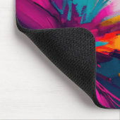 Blüten-Träume – Lebendiger abstrakter Blumenrausch Mousepad (Ecke)