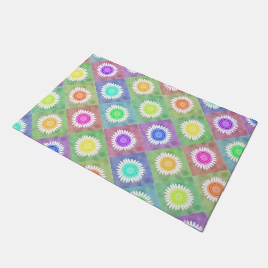 Blüten Türmchen Fußmatte (Schrägansicht)