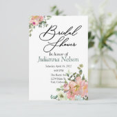 Blüten und Auberginen, Aquarellfarben, Einladung (Stehend Vorderseite)