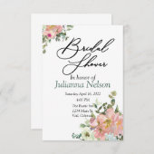 Blüten und Auberginen, Aquarellfarben, Einladung (Vorne/Hinten)