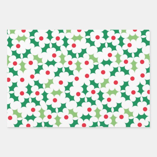 Blüten und Berries Geschenkwrap Geschenkpapier Set (Vorderseite 2)