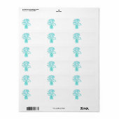 Blüten und Birthaus Adressaufkleber (Vorne)