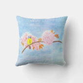 Blüten und Gartenvögel Kissen (Rückseite)