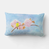 Blüten und Gartenvögel Lendenkissen (Rückseite)