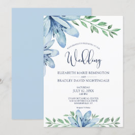 Blüten und Grüne Hochzeit Einladung