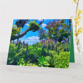 Blüten und Grünpflanzen Karte (Gelbe Blume)