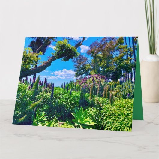 Blüten und Grünpflanzen Karte (Vorderseite)