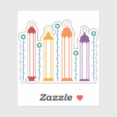 Blüten und Laternen Aufkleber (Blatt)