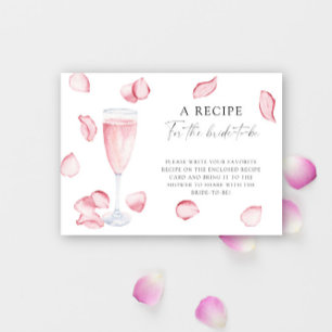 Blüten und Prosecco - Rezept für die zukünftige Br Begleitkarte