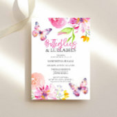 Blüten und Schmetterlinge Gartendusche Einladung