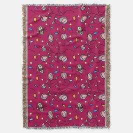 Blüten und Schmetterlinge, lustig, nahtlos rosa Mu Decke