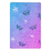 Blüten und Schmetterlinge Mini Klemmbrett (Rückseite)