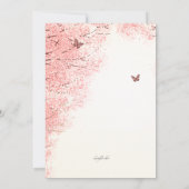 Blüten und Schmetterlinge religiöse Einladung (Rückseite)