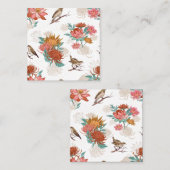 Blüten und Spargel  Quadratische Visitenkarte (Vorne/Hinten)