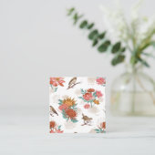 Blüten und Spargel  Quadratische Visitenkarte (Stehend Vorderseite)