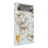 Blüten und Tauben Mini Klemmbrett (Schrägansicht)
