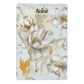 Blüten und Tauben Mini Klemmbrett (Rückseite)