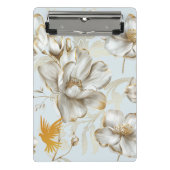 Blüten und Tauben Mini Klemmbrett (Vorderseite)