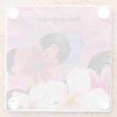 Blüten und Vinyl Glasuntersetzer (Rückseite)