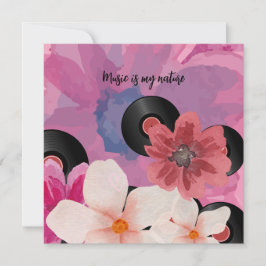 Blüten und Vinyl-Grußkarten