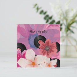 Blüten und Vinyl-Grußkarten