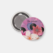 Blüten und Vinyl Magnet (Vorderseite/Rückseite)