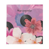 Blüten und Vinyl Notizblock (Vorderseite)