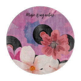 Blüten und Vinyl Schneidebrett