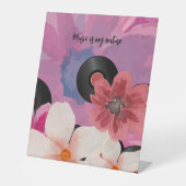 Blüten und Vinyl Sockelschild (Vorderseite)