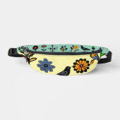 Blüten und Vögel Bauchtasche (Vorderseite)