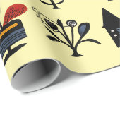 Blüten und Vögel Geschenkpapier (Rolleneckpunkt)